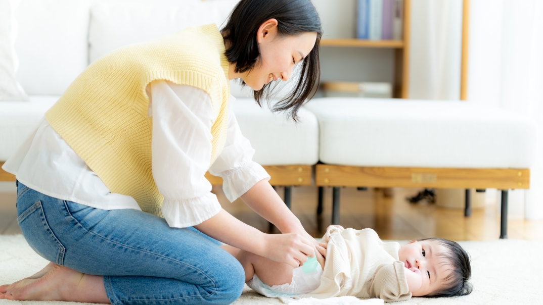 生後３か月から満1歳まで毎月1回おむつ等を無償でお届け！