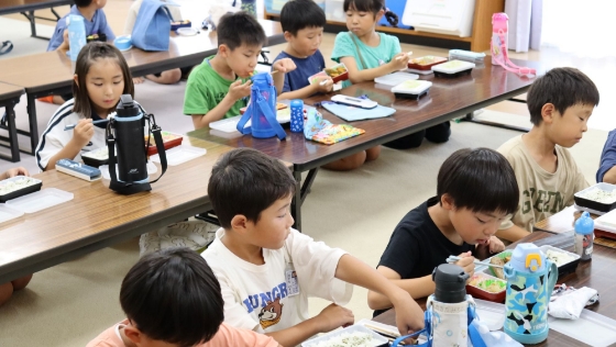 児童クラブでの弁当配送!